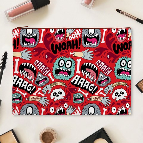 Agghh Pattern Cosmetic Bag (XL) from ArtsNow.com Front