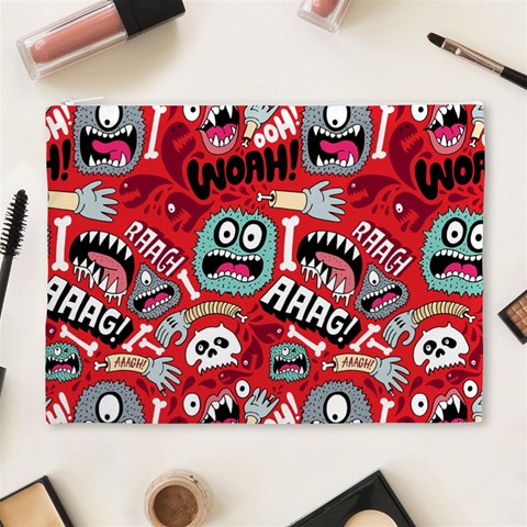 Agghh Pattern Cosmetic Bag (XL) from ArtsNow.com Front