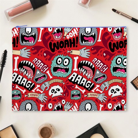 Agghh Pattern Cosmetic Bag (XL) from ArtsNow.com Front