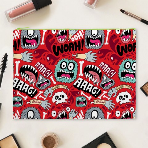 Agghh Pattern Cosmetic Bag (XL) from ArtsNow.com Front