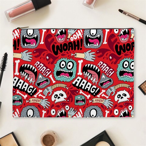 Agghh Pattern Cosmetic Bag (XL) from ArtsNow.com Front