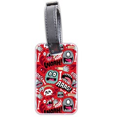 Agghh Pattern Luggage Tag (two sides) from ArtsNow.com Front