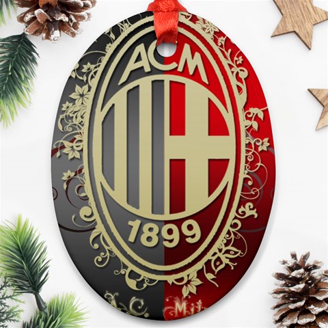 Ac Milan Ornament (Oval) from ArtsNow.com Front