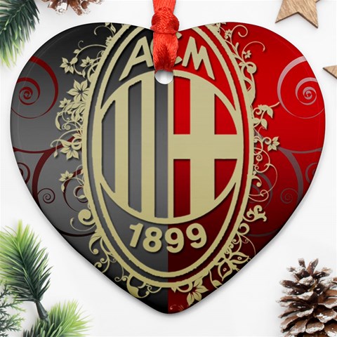 Ac Milan Ornament (Heart) from ArtsNow.com Front