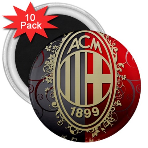 Ac Milan 3  Magnet (10 pack) from ArtsNow.com Front