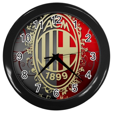 Ac Milan Wall Clock (Black) from ArtsNow.com Front