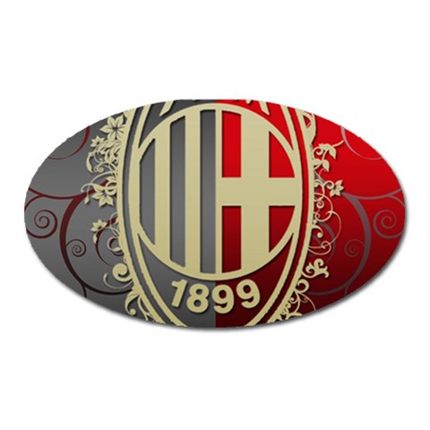 Ac Milan Magnet (Oval) from ArtsNow.com Front