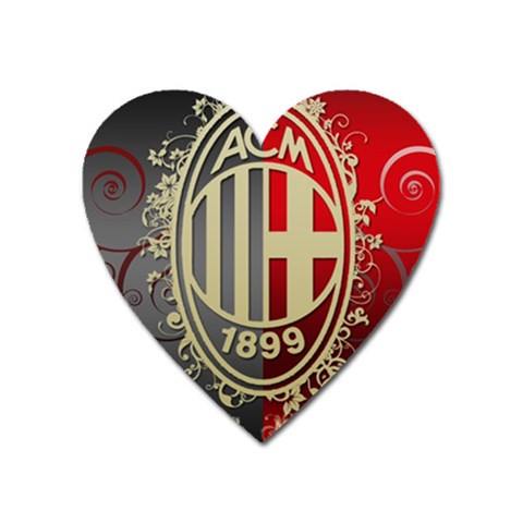 Ac Milan Magnet (Heart) from ArtsNow.com Front