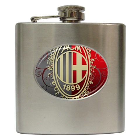 Ac Milan Hip Flask (6 oz) from ArtsNow.com Front