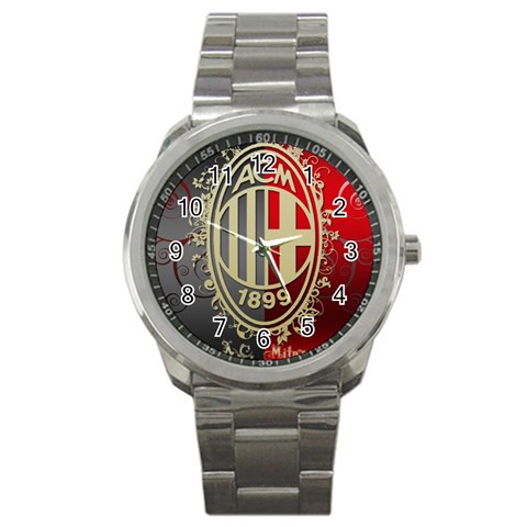 Ac Milan Sport Metal Watch from ArtsNow.com Front