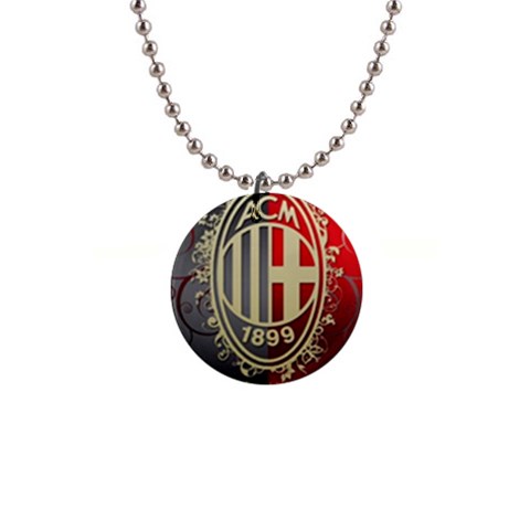 Ac Milan 1  Button Necklace from ArtsNow.com Front