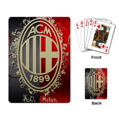 Ac Milan Playing Cards Single Design from ArtsNow.com Back