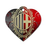 Ac Milan Dog Tag Heart (One Side)