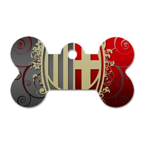 Ac Milan Dog Tag Bone (One Side) from ArtsNow.com Front