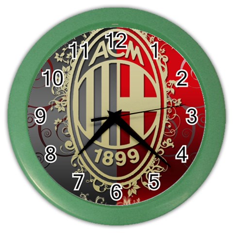 Ac Milan Color Wall Clock from ArtsNow.com Front