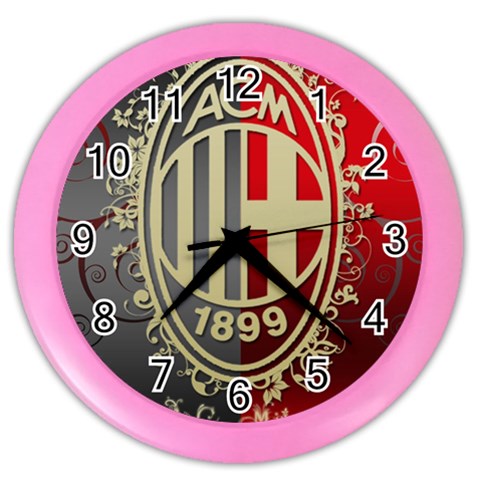 Ac Milan Color Wall Clock from ArtsNow.com Front