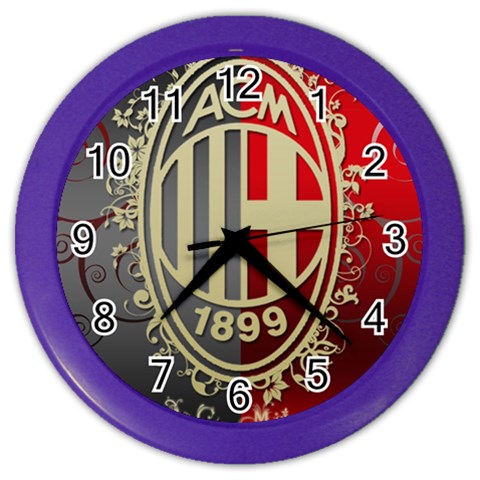 Ac Milan Color Wall Clock from ArtsNow.com Front
