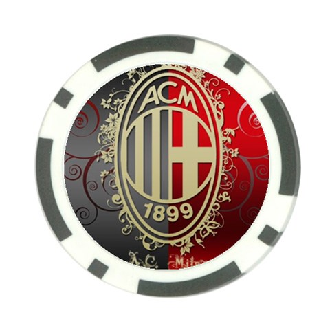 Ac Milan Poker Chip Card Guard from ArtsNow.com Front
