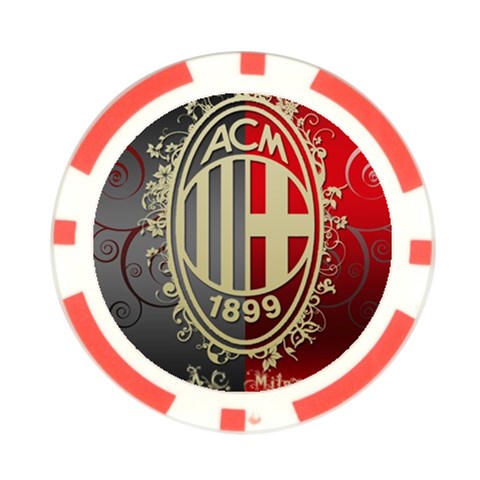 Ac Milan Poker Chip Card Guard from ArtsNow.com Front