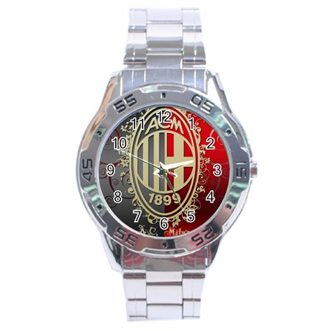 Ac Milan Stainless Steel Analogue Watch from ArtsNow.com Front
