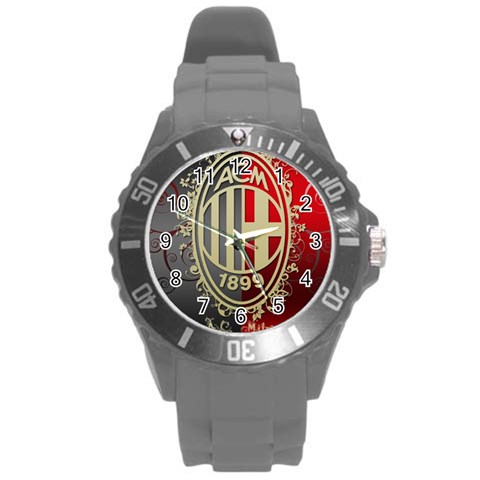 Ac Milan Round Plastic Sport Watch (L) from ArtsNow.com Front