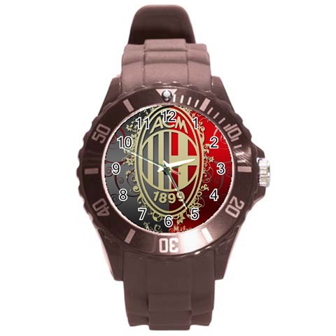 Ac Milan Round Plastic Sport Watch (L) from ArtsNow.com Front