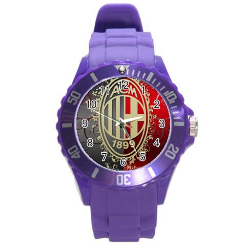 Ac Milan Round Plastic Sport Watch (L) from ArtsNow.com Front