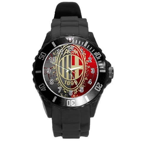 Ac Milan Round Plastic Sport Watch (L) from ArtsNow.com Front