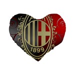 Ac Milan Standard 16  Premium Heart Shape Cushion 