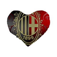 Ac Milan Standard 16  Premium Heart Shape Cushion  from ArtsNow.com Back