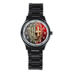 Ac Milan Stainless Steel Round Watch