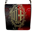 Ac Milan Flap Closure Messenger Bag (L)