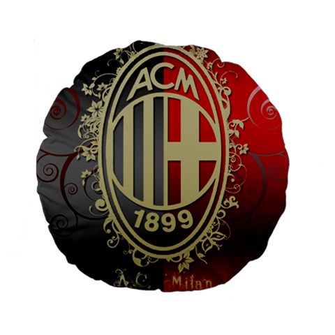 Ac Milan Standard 15  Premium Flano Round Cushion  from ArtsNow.com Front