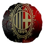 Ac Milan Large 18  Premium Flano Round Cushion 