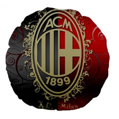 Ac Milan Large 18  Premium Flano Round Cushion  from ArtsNow.com Back