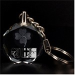 Ac Milan Clover 3D Engraving Circle Key Chain