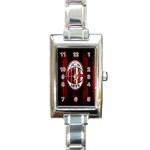 Ac Milan Logo Rectangle Italian Charm Watch