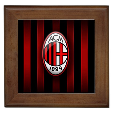 Ac Milan Logo Framed Tile from ArtsNow.com Front