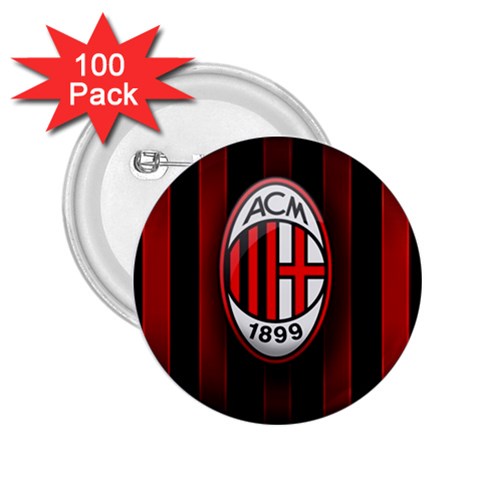 Ac Milan Logo 2.25  Button (100 pack) from ArtsNow.com Front