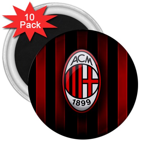 Ac Milan Logo 3  Magnet (10 pack) from ArtsNow.com Front