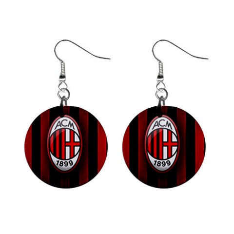 Ac Milan Logo 1  Button Earrings from ArtsNow.com Front