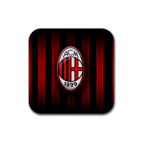 Ac Milan Logo Rubber Coaster (Square) from ArtsNow.com Front