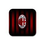 Ac Milan Logo Rubber Square Coaster (4 pack)