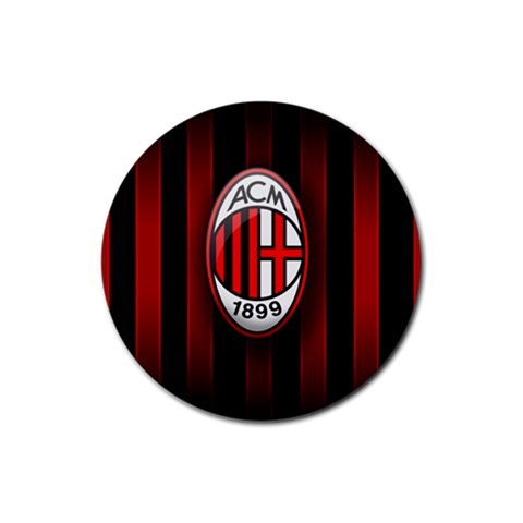 Ac Milan Logo Rubber Coaster (Round) from ArtsNow.com Front