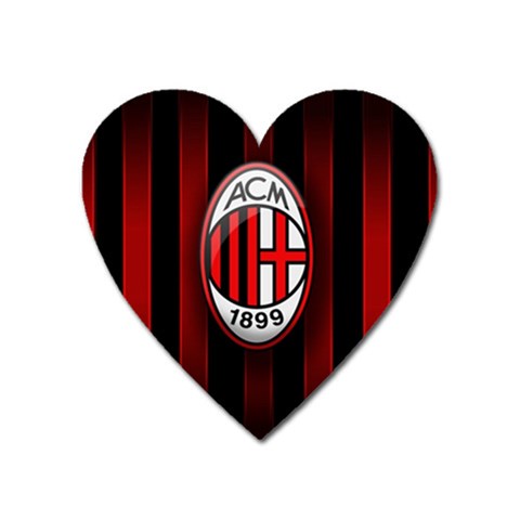Ac Milan Logo Magnet (Heart) from ArtsNow.com Front