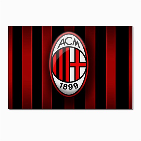 Ac Milan Logo Postcard 4 x 6  (Pkg of 10) from ArtsNow.com Front