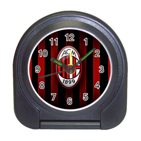 Ac Milan Logo Travel Alarm Clock from ArtsNow.com Front
