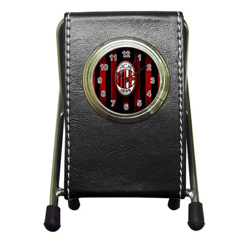 Ac Milan Logo Pen Holder Desk Clock from ArtsNow.com Front