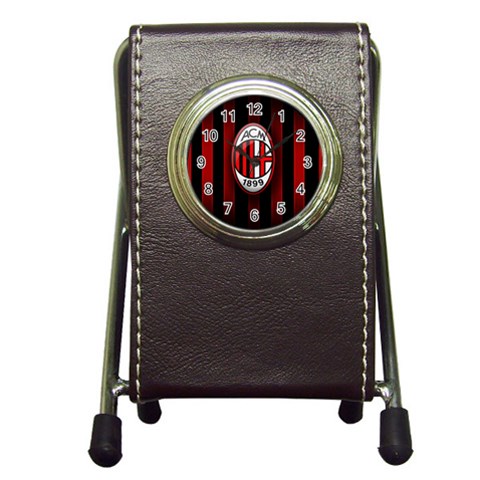 Ac Milan Logo Pen Holder Desk Clock from ArtsNow.com Front