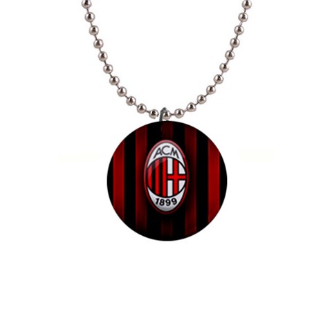 Ac Milan Logo 1  Button Necklace from ArtsNow.com Front